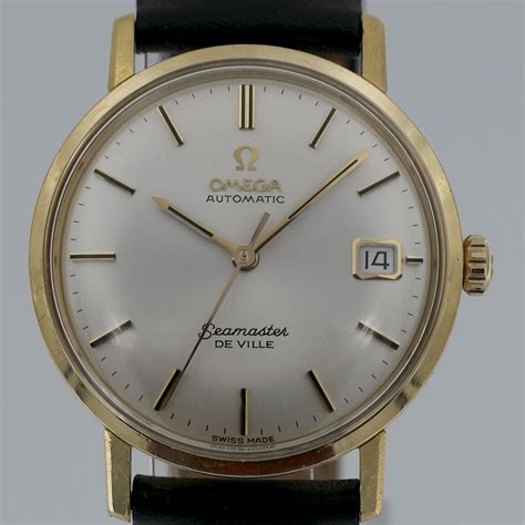 omega 18cct gold watch de ville|vintage Omega De Ville bracelet.